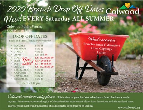 Colwood branch drop off 2023  Accepted materials may vary by location, so please connect with your local GFL team to ensure you only include approved items and avoid contaminating your organic waste stream